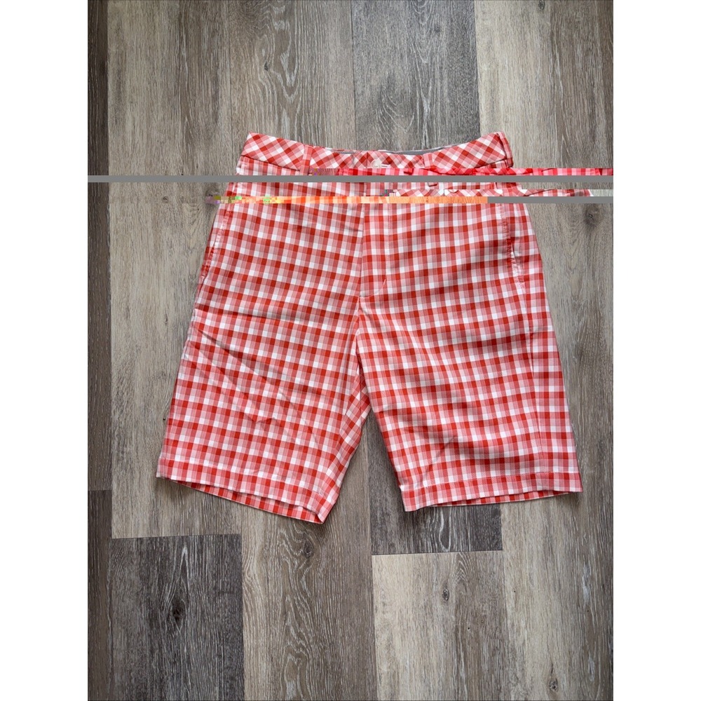 Walter Hagen Men's Golf Shorts 11 Majors Size 30 Orange & White Preppy Coastal